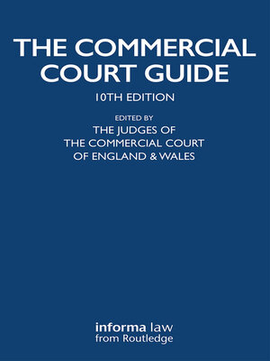 cover image of The Commercial Court Guide